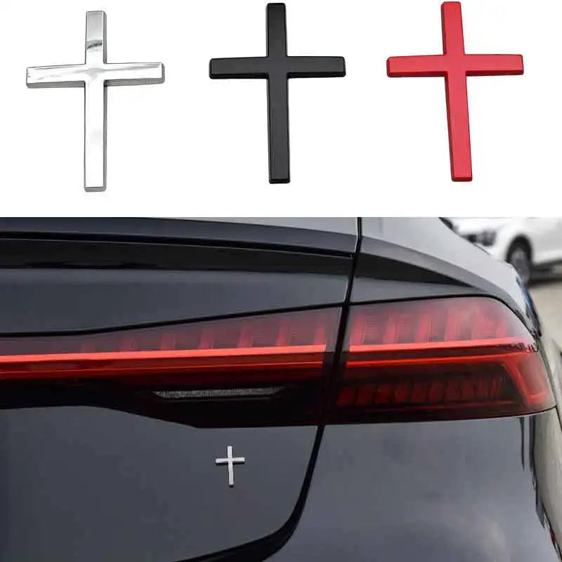 Metallic Cross Car Emblem