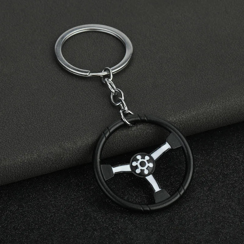 Car Steering Wheel Keychain 