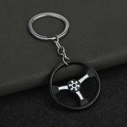 Car Steering Wheel Keychain 