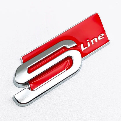 3D Metal S Line Badge Decal 