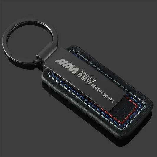 Porte-clés en cuir suédé M Power 