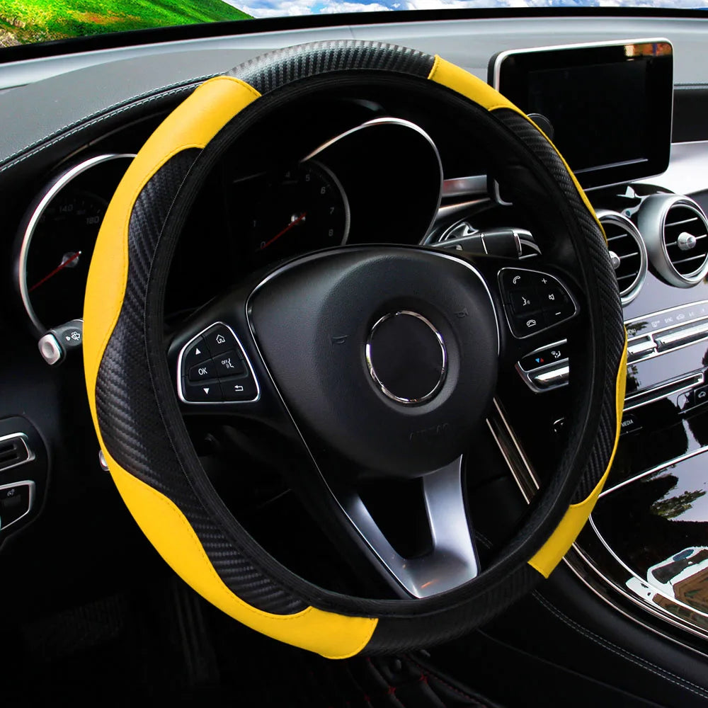PU Leather Car Steering Wheel Cover Inner Ring 