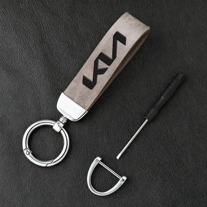 KN Car Leather Keychain