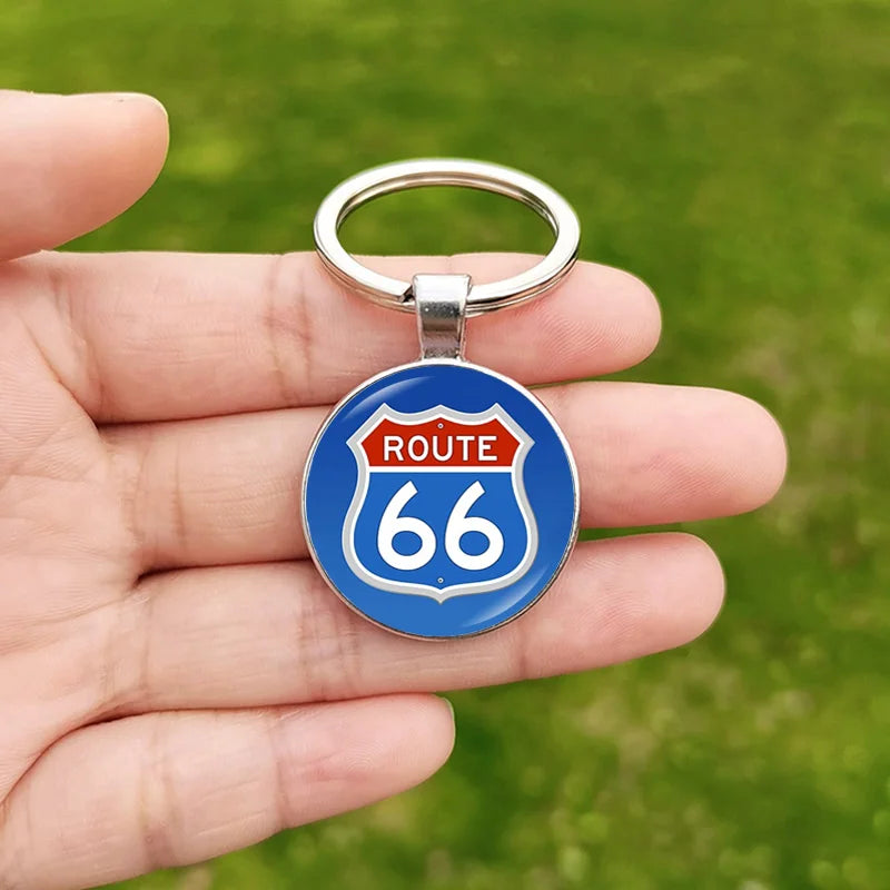 Chaveiro com sinal da Rota 66