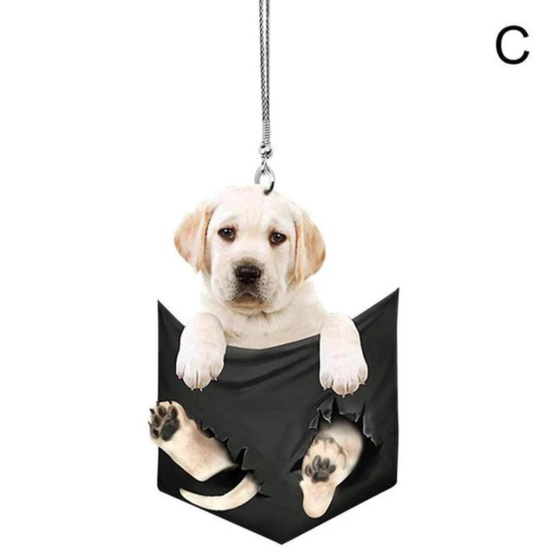 2D Cute Pet Puppy Car Decor