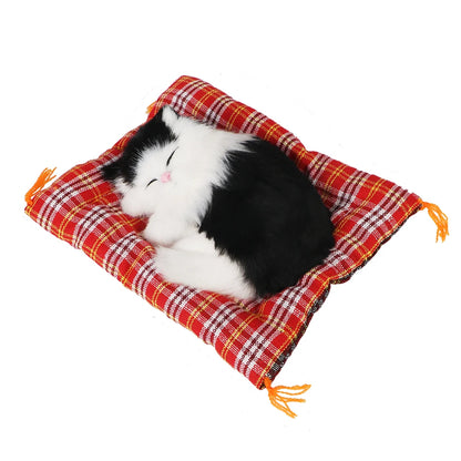 Realistic Sleeping Cat Plush