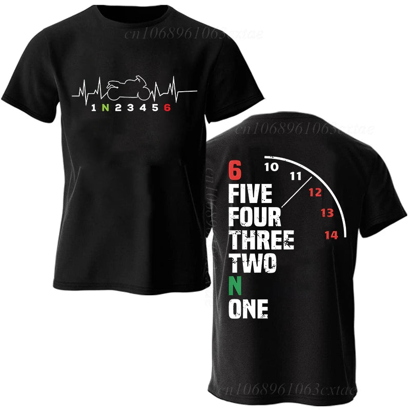 Motorcycle Gear Shift Graphic T-Shirt