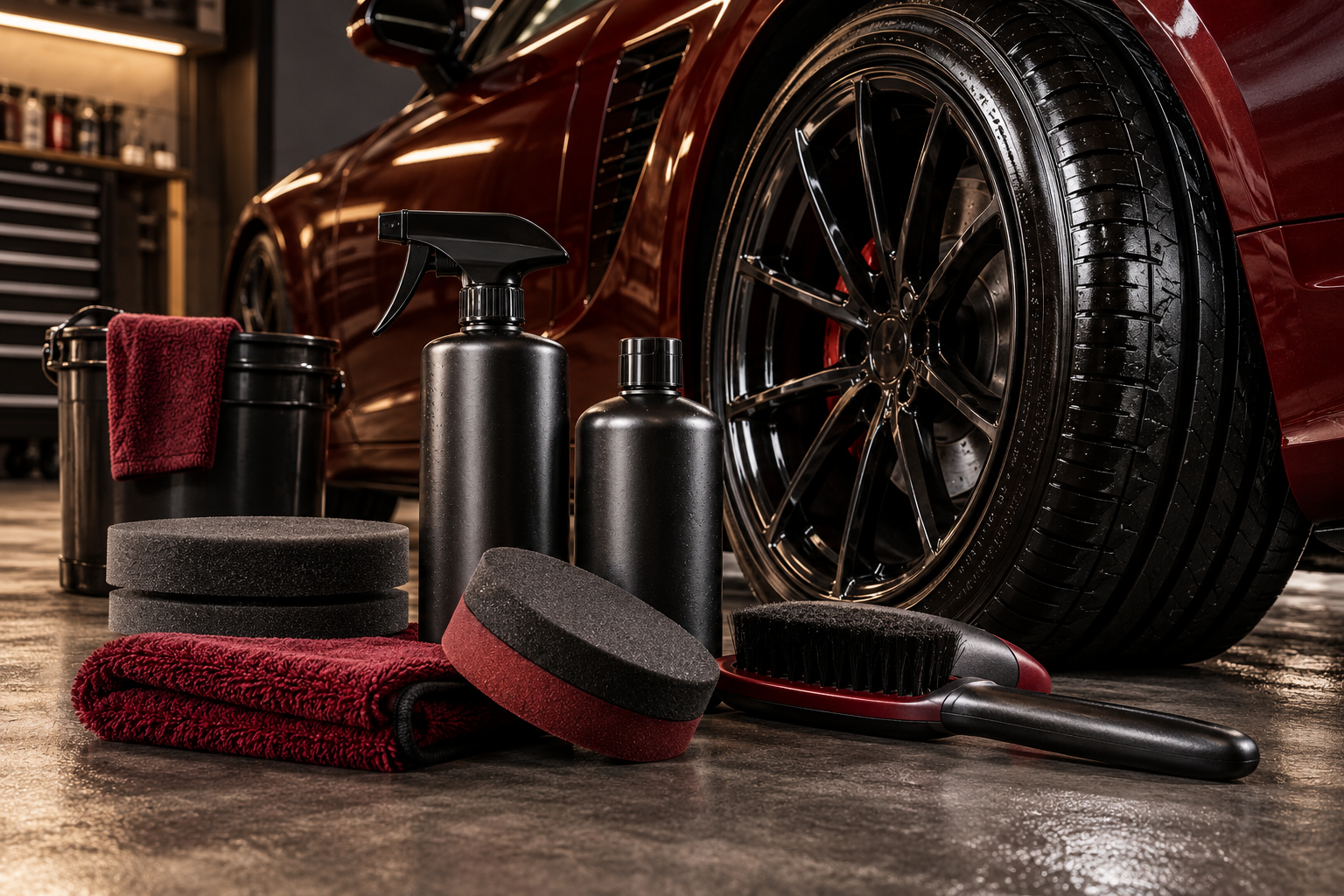 Lustreur de pneus et applicateurs — Cars Fanatics automotive collection
