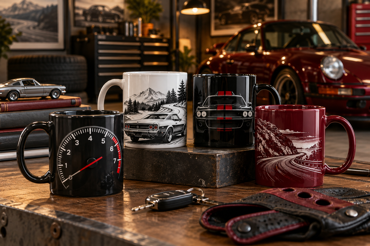 車をテーマにしたマグカップ — Cars Fanatics automotive collection
